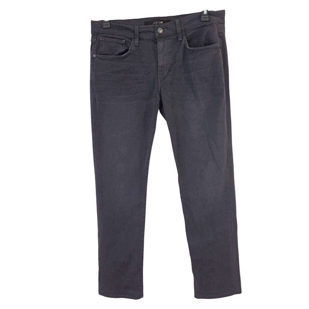 Joes Jeans The Brixton Mens 33 Straight Narrow Pants Charcoal Gray Stretch Twill